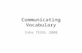 Communicating Vocabulary