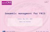 Semantic managment for FRIS