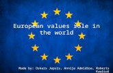 European values  role in  the world