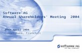 Software AG  Annual Shareholders’ Meeting  2004