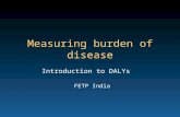 Measuring burden of disease