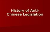 History of Anti-Chinese Legislation