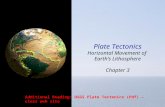 Plate Tectonics Horizontal Movement of  Earth’s Lithosphere Chapter 3