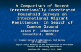 Jason P. Schachter Consultant, IHSN [1] [1] Former Senior Statistician, ILO Bureau of Statistics