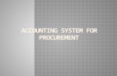 ACCOUNTING system for procurement
