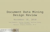 Document Data Mining Design Review