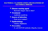 BACTERIAL CLASSIFICATION AND DIAGNOSIS OF BACTERIAL DISEASE