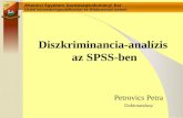 Diszkriminancia-analízis  az SPSS-ben