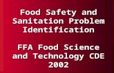 Food Safety and Sanitation Problem Identification FFA Food Science and Technology CDE 2002