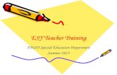ESY Teacher Training