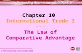 Chapter 10  International Trade I --- The Law of Comparative Advantage