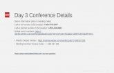 Day  3  Conference Details