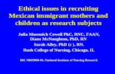 Ethical issues in recruiting Mexican immigrant mothers and children as research subjects