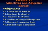 Lecture 11 Adjectives and Adjective Phrase