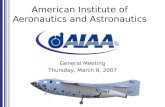 American Institute of Aeronautics and Astronautics