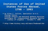 Instances of Use of United States Forces Abroad,  1798 - 1993