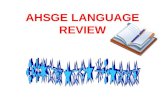 AHSGE LANGUAGE REVIEW
