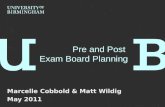 Pre and Post Exam Board Planning