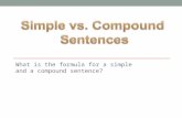 What is the formula for a simple and a compound sentence?