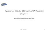 Review of 802.11 Wireless LAN Security Chapter- 9