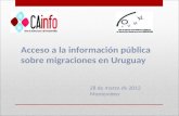 Acceso a la información pública sobre migraciones en Uruguay