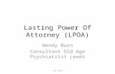 Lasting Power Of Attorney (LPOA)