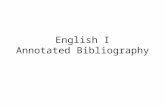 English I Annotated Bibliography