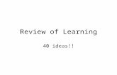 Review of Learning