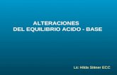 ALTERACIONES   DEL EQUILIBRIO ACIDO - BASE