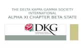 The Delta Kappa Gamma Society International Alpha Xi Chapter Beta State