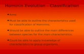 Hominin Evolution - Classification