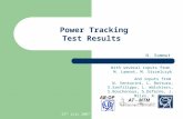 Power Tracking Test Results