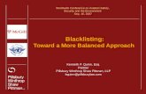 Blacklisting: Toward a More Balanced Approach