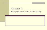 Chapter 7:  Proportions and Similarity