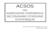 ACSOS OU AGRESSION CEREBRALE SECONDAIRE D’ORIGINE SYSTEMIQUE