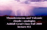 Thunderstorms and Volcanic clouds—analogies Ashfall Grad Class Fall 2009 lecture #11