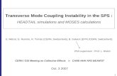 Transverse Mode Coupling Instability in the SPS : HEADTAIL simulations and MOSES calculations