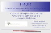 FRBR Functional Requirements for Bibliographic Record
