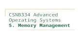 CSNB334 Advanced Operating Systems 5. Memory Management
