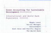 Green Accounting for Sustainable Development 可持续发展的绿色核算