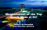 Measurement of the Top Quark  Mass  at D Ø