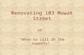 Renovating 103 Mowat Street