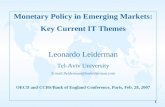 Monetary Policy in Emerging Markets: Key Current IT Themes Leonardo Leiderman Tel-Aviv University