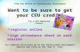 Want to be sure to get your CEU credit?