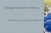 Changes to Earth’s Surface.