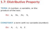 1.7:  Distributive Property