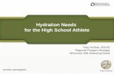 Hydration Needs  for the High School Athlete
