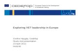Exploring VET leadership in Europe