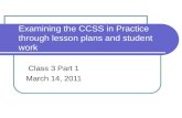 Examining the CCSS in Practice through lesson plans and student work