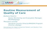 Routine Measurement of Quality of Care